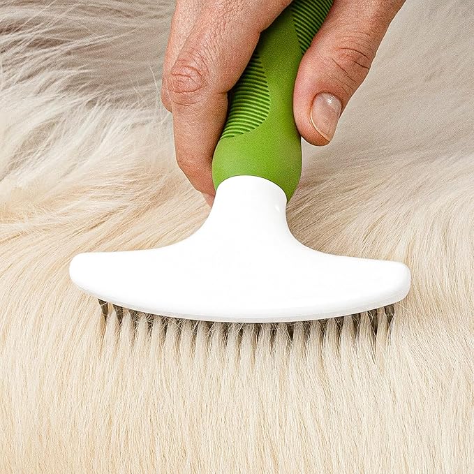Pet Grooming Rake for Removing Matted Hair from Under Coat, Shedding Control Tool - Dematting Comb for Dogs & Cats - Non-Scratch Detangler & Undercoat Fur Remover - eBook Guide