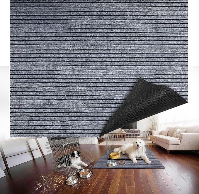 46 * 60 * 0.23inch Mat for Under Dog Crate Floor Protector Dog Playpen Mat Waterproof Pet Crate Mats Non Slip Reusable Puppy Pads for Cage, Kennel,Training, Whelping,Floor Protection
