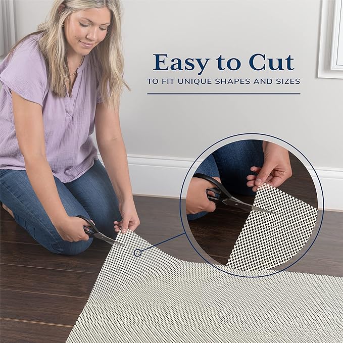 Veken 8x11 Ft Rug Pad Gripper for Hardwood Floors, Non Slip Rug Pads for Area Rugs, Thick Rug Grippers for Tile Floors, Under Carpet Anti Skid Mat, Keep Your Rugs Safe and in Place