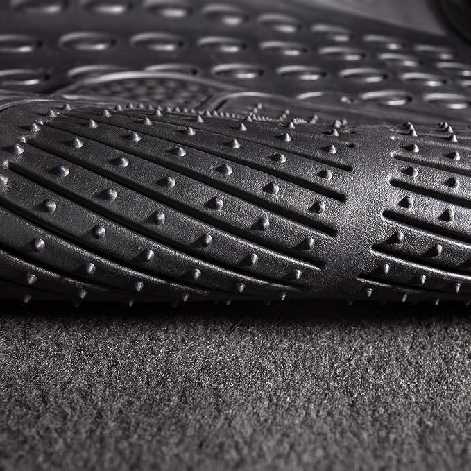 FH Group Car Floor Mats - Heavy-Duty Rubber Floor Mats for Cars, Universal Fit Full Set, Trimmable Automotive Floor Mats, ClimaProof Floor Mats For Most Sedan, SUV, Truck Floor Mats Gray