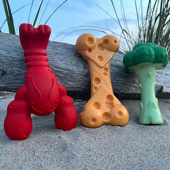 Nylabone Power Chew Toy Bundle, Cute Dog Toys for Aggressive Chewers, Filet Mignon, Cheese, and Bacon Flavors, Large Dogs - Up to 50 lbs, 3 Pack