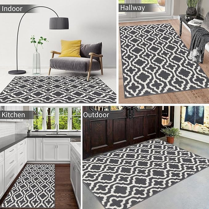 HEBE Indoor Door Mat 32"x48" Non Slip Front Door Welcome Mats Washable Shoe Mats Dirt Trapper for Entryway Low Profile Kitchen Carpet for Entrance Hallways Entrance Mat for Dogs