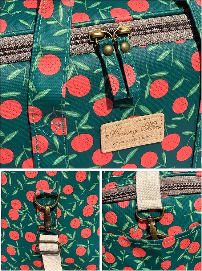 Kwang Min Insulated Insulated Cooler Bag,Reusable Large Lunch Bag for Women, Great for Outdoors,Camping,Party,Premium Quality,Adjustable Strap,Foldable