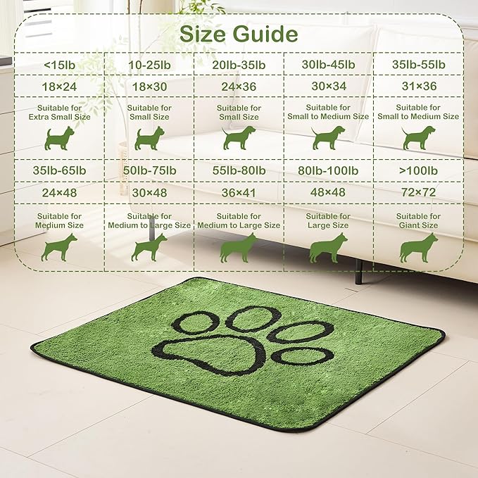 Qeils Reusable Dog Pee Pads, 2 Pack Super Absorbent & Leakproof Washable Puppy Pads with Soft Green Top Layer, for Potty Training, Crates, Couch, Car Seats & Pet Beds, 18"x24"