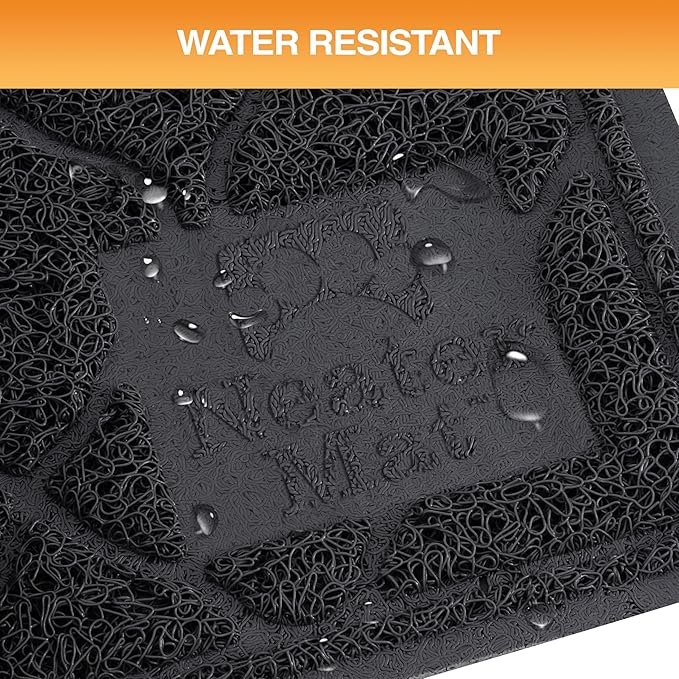 Neater Pets Neater Mat Cat Litter Rug, Thick & Durable Cat Mat for Litter Box, Trapper Pad Catches Mess to Protect Indoor Floors, Soft on Kitty Paws, Anti-Skid Grip Backing, Easy to Clean, Black