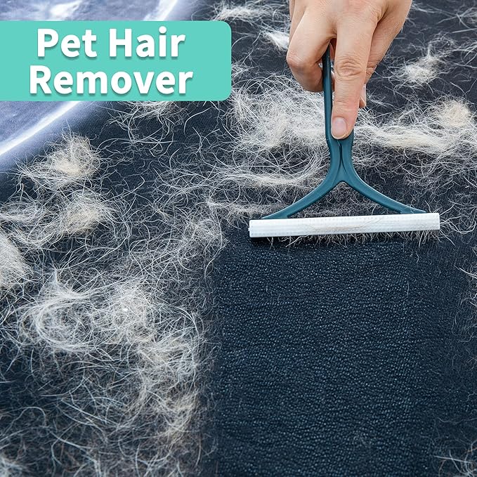 Dog Hair Remover for Couch, Cat Fur Removal Tool for Furniture, Pet Hair Remover Cleaner Brush for Clothes, Carpet, Bedding, Car, Reusable Scraper for Dog Hair/Lint Cleaning, (6 Pack)