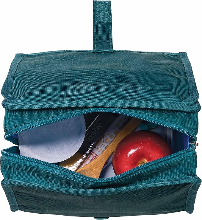 PackIt® Freezable Lunch Bag, Deep Teal, Built with ECOFREEZE® Technology, Foldable, Reusable, Zip and Velcro Closure with Buckle Handle, Designed for Work Lunches and Fresh Lunch On the Go