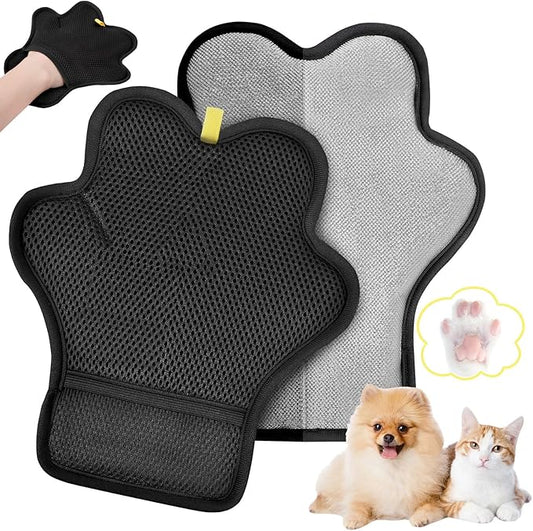 Pet Hair Removal Glove for Cats and Dogs,Upgrade Reusable Electrostatic Magic Brush Pet Hair Removal Grooming Gloves Tool for Furniture, Bed Sheets,Couch,Clothes,Carpet,Car Seat