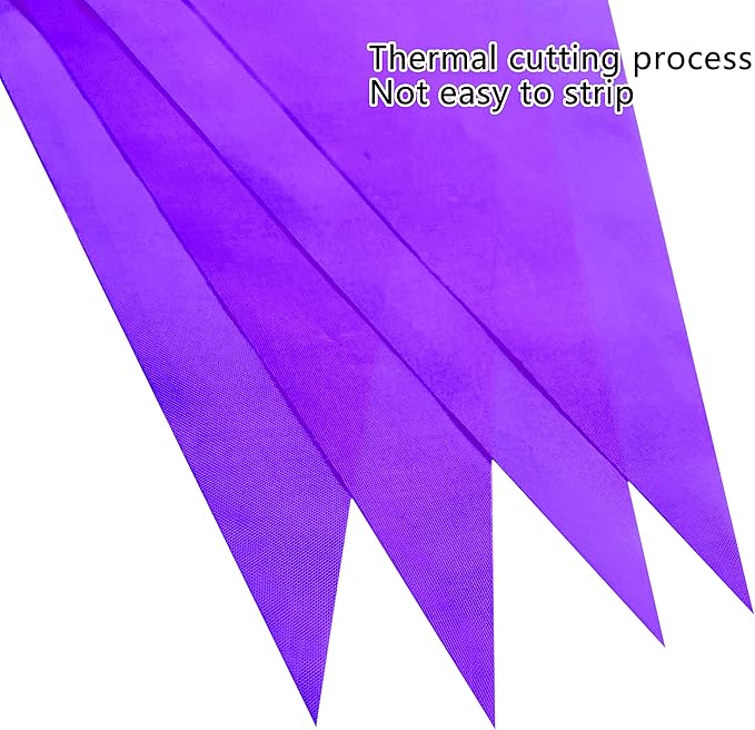 100 Feet Purple Pennant Banners Flags String Hanging Triangle Bunting Flags,Party Decorations for Grand Opening,Kids Birthday,Carnival,60 PCS