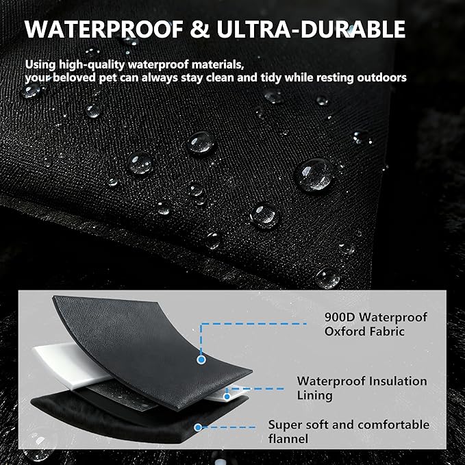 Topyangs Portable Dog Mat, Waterproof Outdoor Pet Mat for Camping Sleeping, Pet Cushion Pad with Handle for Small Dogs, Outdoor Training Dog Bed for Puppies, Easy to Carry, Super Soft