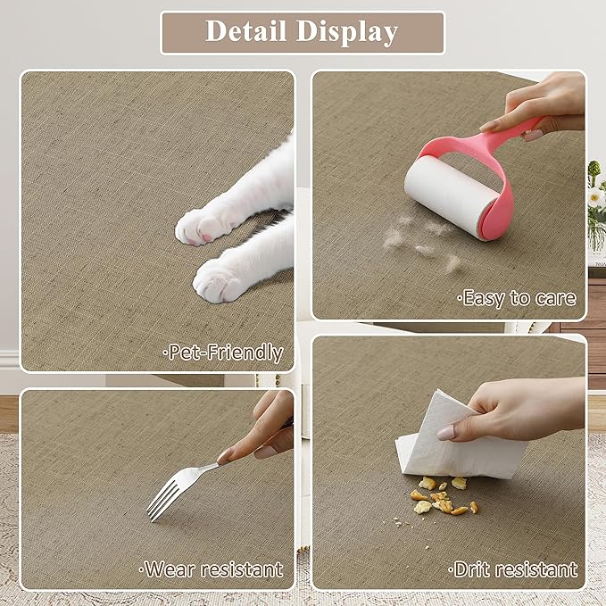 SPWIY Couch Arm Covers Linen Chair Arm Covers Washable Stain Resistant & Anti-Scratch Furniture Protector for Sofa 2 Pieces Recliner Armrest Cover for Pets, Coriander, 20" W x 24" L