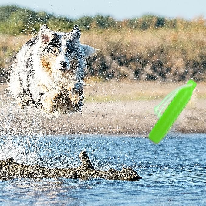 Dog Float Toy - Interactive Training Bumper & Fetching Retrieving Dog Water Toys Dummy Outdoor - Lightweight for Float on the Water Pool Fetch Rope Dog Toys for Small, Medium, Large Dogs