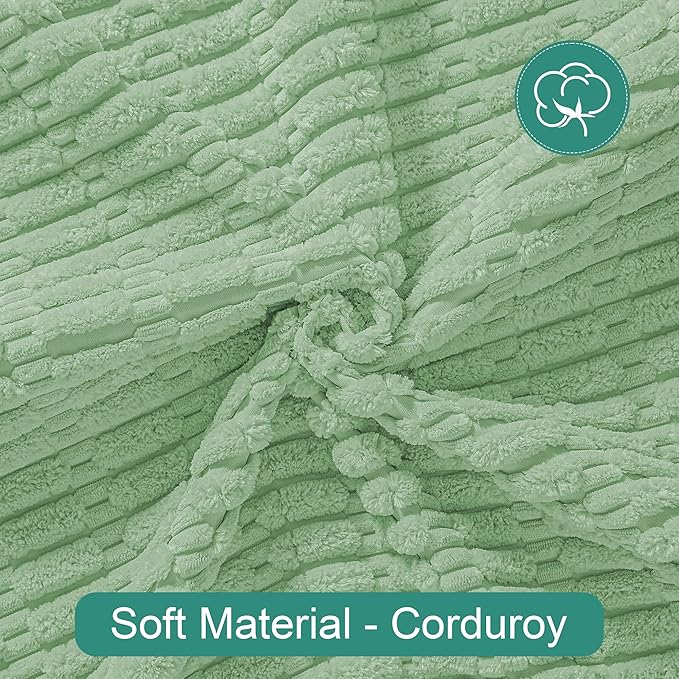 Foxdecor Couch Covers for Sofa, Chaise Cover Sofa Seat Covers, Anti-Slip Dog Mat Pet Pad Blanket for Chair Recliner Bed Furniture Protector, (Sage Green 40x50inch)