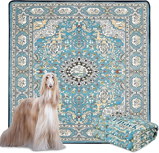 Qeils Washable Pee Pads for Dogs, Reusable Puppy Pads 72"x72" Super Absorbent Leakproof Extra Large Dog Training Pads, Non-Slip Potty Pads for Floor, Bed, Kennel, Whelping Pads Litter Mat