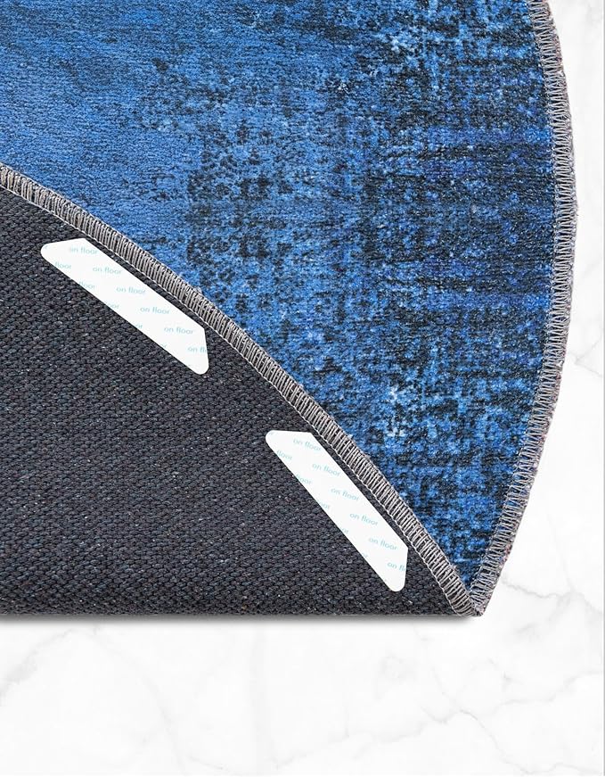 Rugs.com - 12 Pcs Rugs Tape, Non Slip Rug Pad, Reusable Washable Grippers for Rugs, Double Sided Anti Slip Rug Stoppers for Hardwood Floors to Prevent Sliding