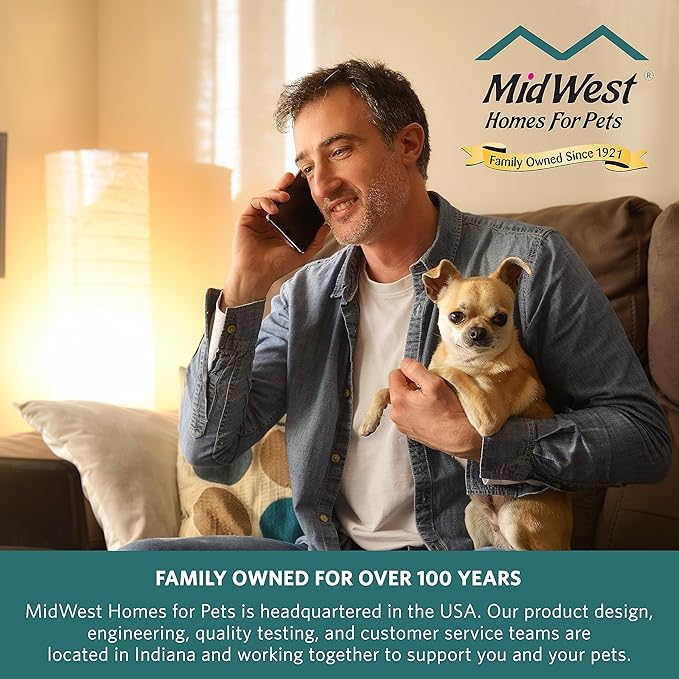 MidWest Homes for Pets QuietTime Dog Bed - Gray Faux Fur Bolster, Ultra-Soft and Machine Washable, Fits 48-Inch Crates and Carriers, for Extra-Large Breed Dogs