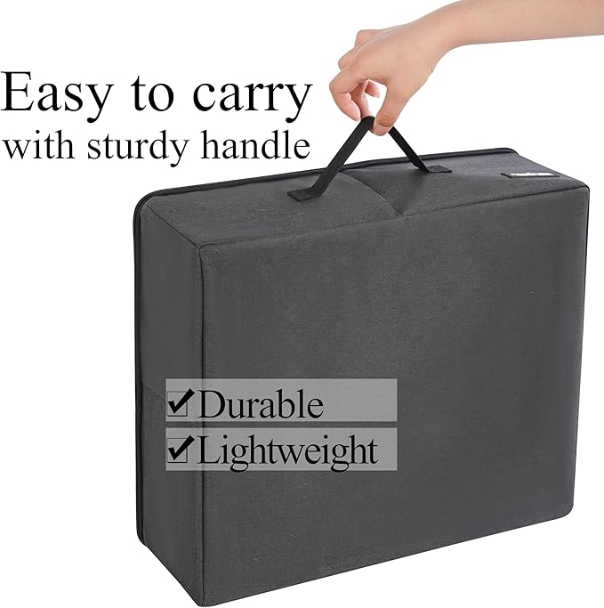 apollo walker Portable Cat Travel Litter Box with Zipped Waterproof Bag,Collapsible Litter Carrier for Cat with Zipped Lid and Handle, No Leakage, No Smell, Easy to Carry and Use in Hotels, Car Black