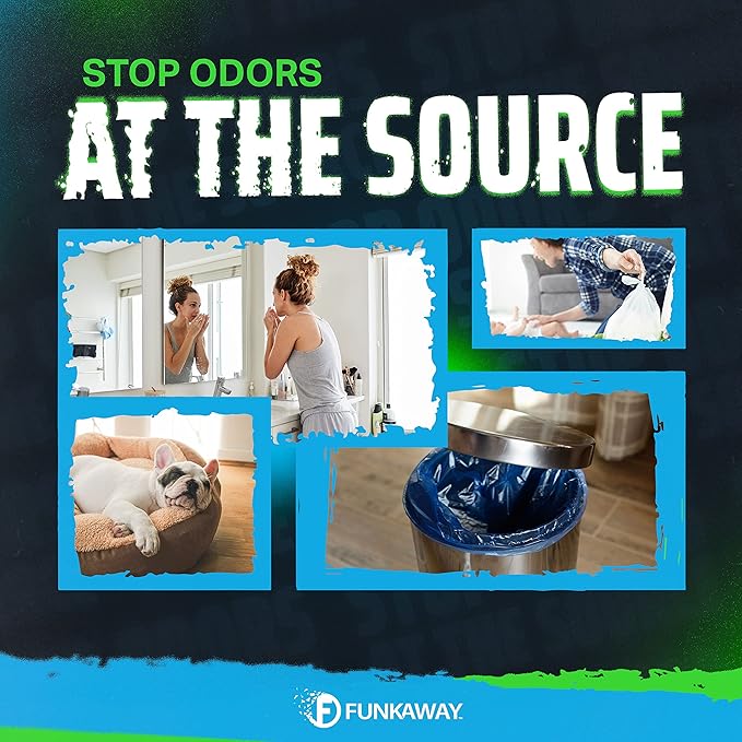 FunkAway Supercharged Odor Absorbing Beads, 12 oz., Eliminate Smoke, Pet and Bathroom Odors for Long-Lasting Results (Pack of 2)