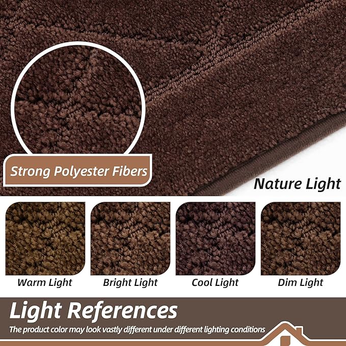 BEQHAUSE Dirt Trapper Door Mat 24" x 36", Doormat Non-Slip Entryway Rugs Washable, Dog Door Mat Stain Resistant and Absorbent Welcome Floor Mat for Front Back Door, Mud Wet Shoes & Paws, Brown