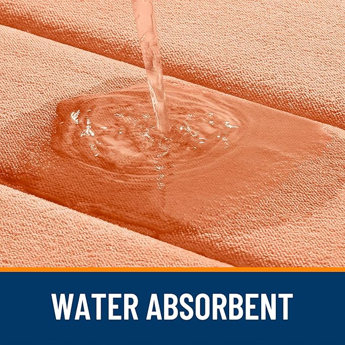 OLANLY Memory Foam Long Bathroom Rugs Runner 59x24, Super Soft Absorbent Bath Mat, Quick Dry, Machine Washable Shower Floor Rugs, Bathmat Carpet, Bathroom Home Decor Accessories, Peach