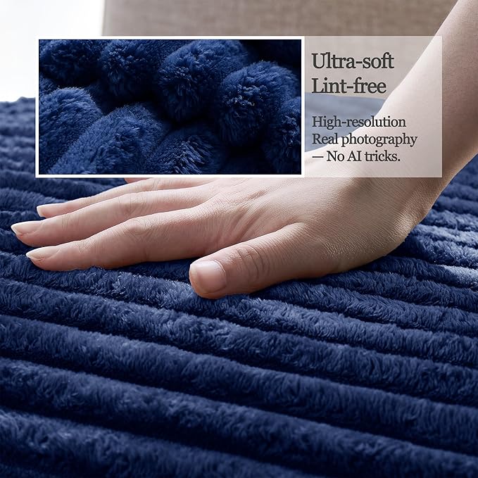Meider Dual Non-Slip Couch Cover for Dogs Waterproof, Fuzzy Soft Pet Couch Covers for Sofa 3 Cushion, Pet Friendly Soft Dog Bed Covers Sofa Cover Washable (Navy Blue, 33" x 85" 1 Pack)