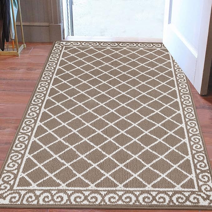 HEBE Indoor Door Mat 36”x59” Non Slip Front Door Welcome Mats Washable Shoe Mats Dirt Trapper for Entryway Low Profile Kitchen Carpet for Entrance Hallways Entrance Mat for Dogs