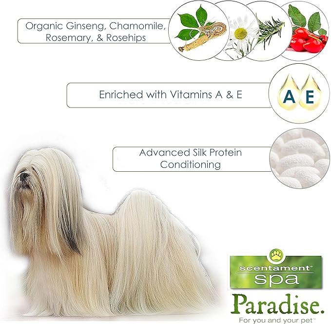 Best Shot Scentament Spa Botanical Body Splash, Detangler Spray, Hypoallergenic Body Spray for Cat and Dog, Berry Amaretto, 8 Oz.