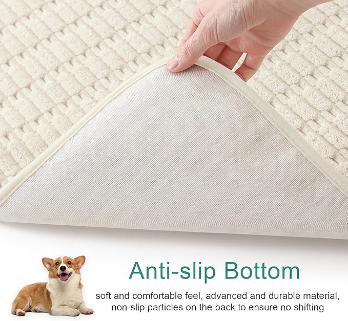 Foxdecor Couch Cover Sofa Covers Washable, Dog Bed Cover Couch Covers for 3 Cushion Couch Sofa Pet Friendly, Dog Couch Cover Furniture Covers for Pets.(Cream 32x94 inch)