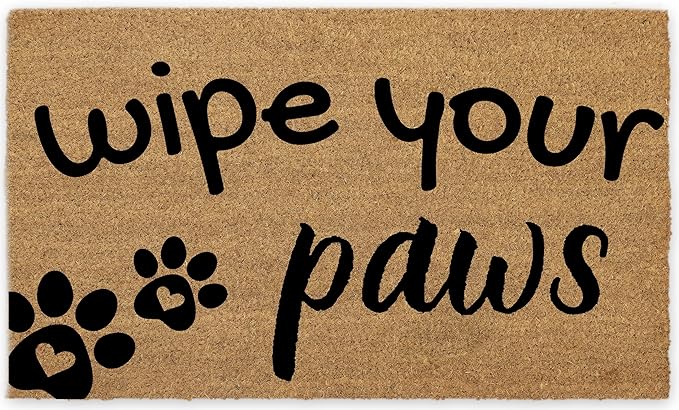 COCONIQ Coir Door Mats 17" X 30", Non-Slip Sturdy, PVC Backed Heavy Duty, Easy to Clean, Ideal for Door Entrance, Patio, Porch, Backyard, Garages, Wipe Your Paws