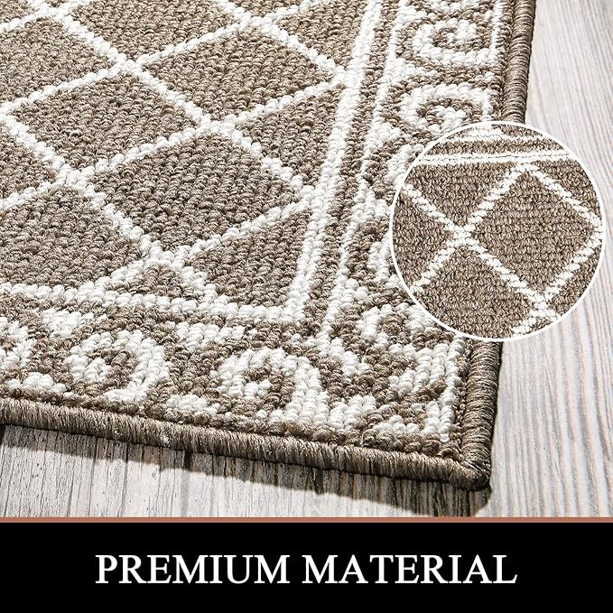 HEBE Washable Runner Rug 20"x59" Indoor Door Mat Runners,Non Slip Dirt Trapping Rug Runner Floor Mats Carpet Runners for Entryway Hallway Kitchen Garage Laundry Room