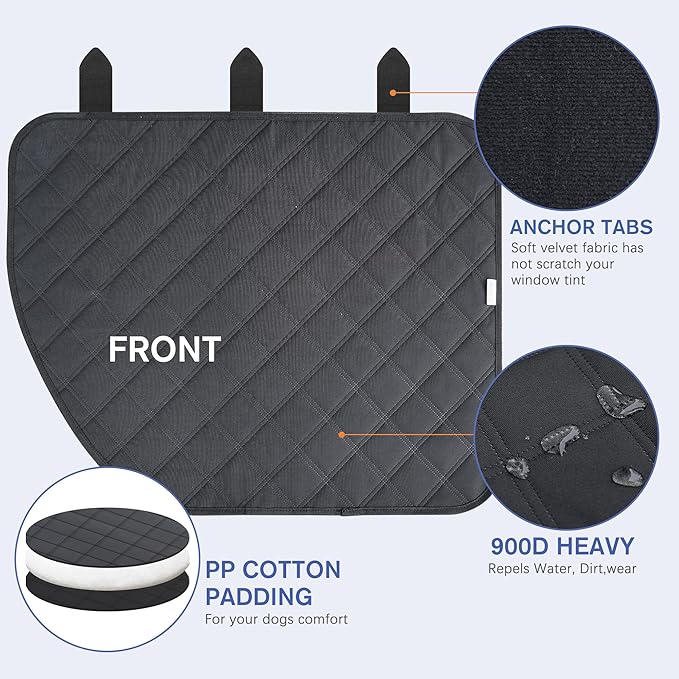 ALLANSING Dog Car Door Protector – Anti-Scratch/Stain-Resistant, Window-Roll-Compatible, No Tint Damage, 2-Pack, Secure Fit for Car/SUV/Truck