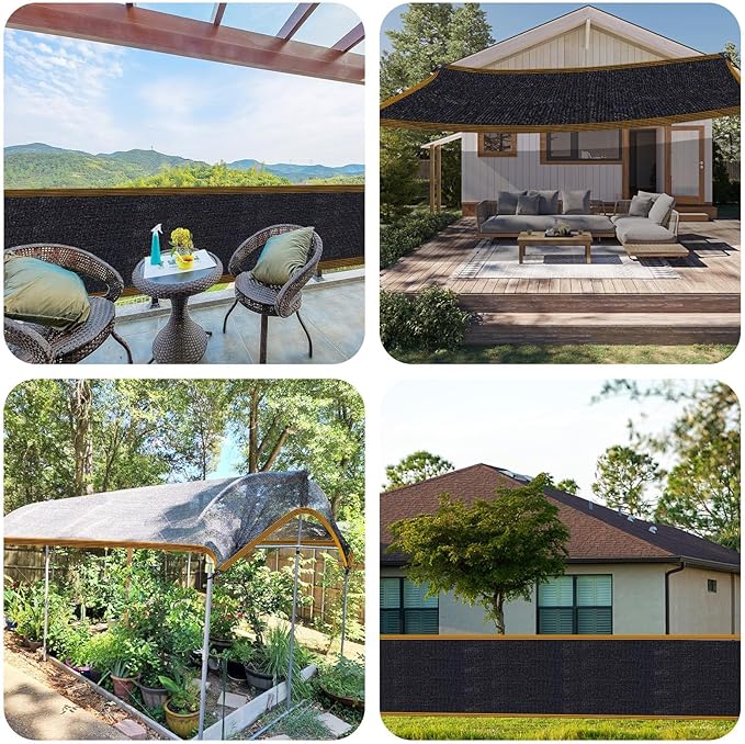 Shade Cloth - for Garden Plants Greenhouse, 70% Sunblock Shade Neting -for Outdoor Garden Pergola Patio Lawn Pool, Easier to Hang Sun Protection Neting Covers for Kennel Chicken Coop