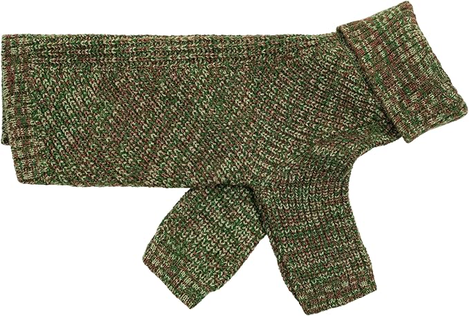 Fitwarm Knitted Turtleneck Dog Sweater, Thermal Dog Winter Clothes for Small Dogs Boy Girl, Holiday Pet Outfit, Heather Green, Small