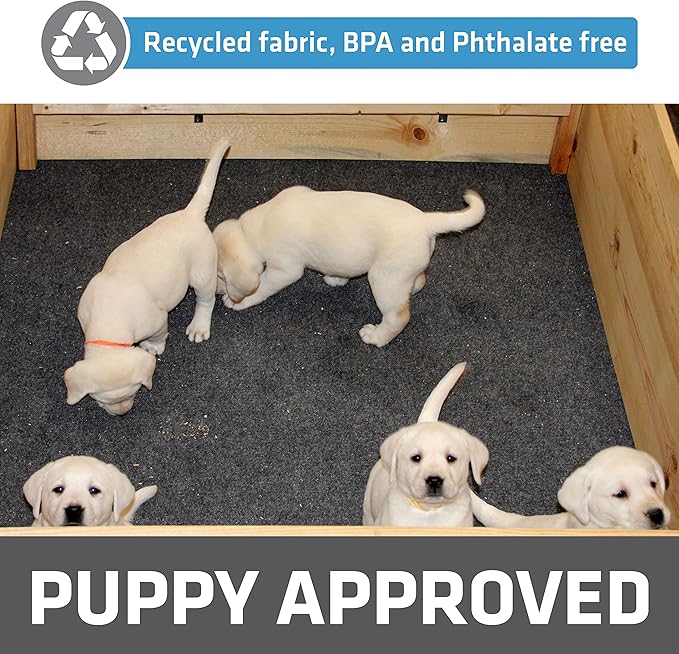 Drymate Jumbo Whelping Box Liner Mat, Machine Washable, Super Absorbent, Waterproof, Quick Dry, Slip-Resistant, Reusable Dog Puppy Pee Pads for Training, Housebreaking, Incontinence (USA Made)(48x100)