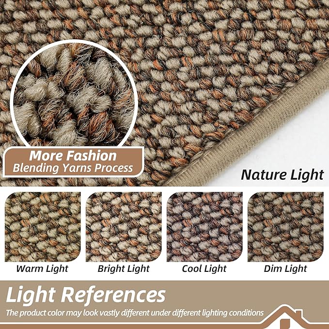 BEQHAUSE Dirt Trapper Door Mat 24" x 36", Non-Slip Washable Doormats Entrance Mat, Dirt Resistant and Absorbent Welcome Mat, Low Profile Floor Mats for Front Back Door and Entryway, Beige