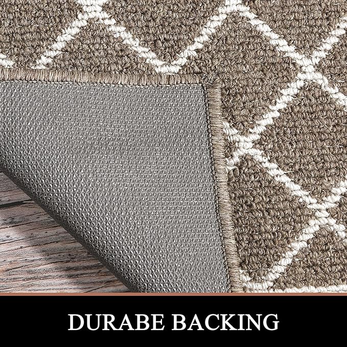 HEBE Indoor Door Mat 32"x48" Non Slip Front Door Welcome Mats Washable Shoe Mats Dirt Trapper for Entryway Low Profile Kitchen Carpet for Entrance Hallways Entrance Mat for Dogs