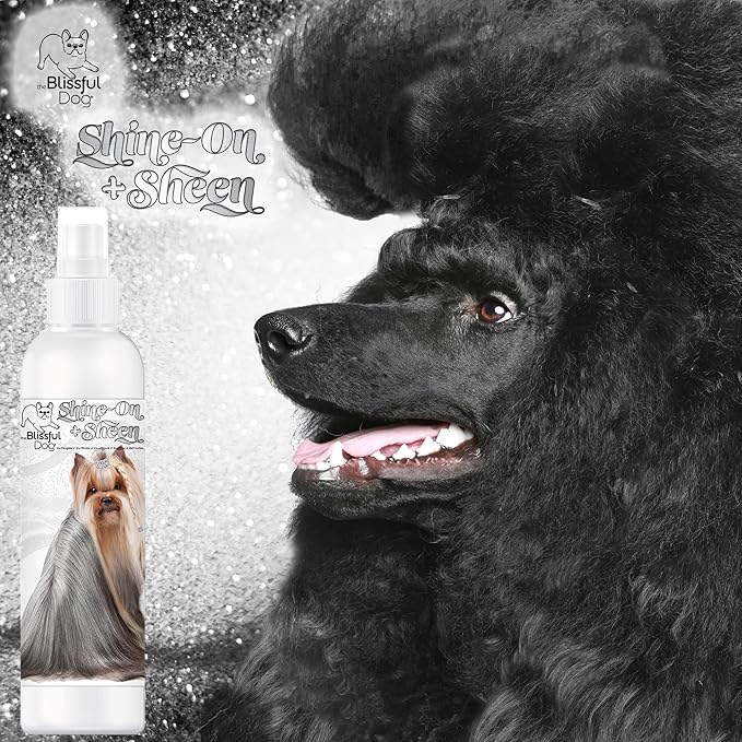 The Blissful Dog Shine-On + Sheen Coat Dog Spray, Easy-to-Use Conditioner, Sensitive Skin-Friendly Leave-in Conditioner, Detangler Spray, 8 oz.