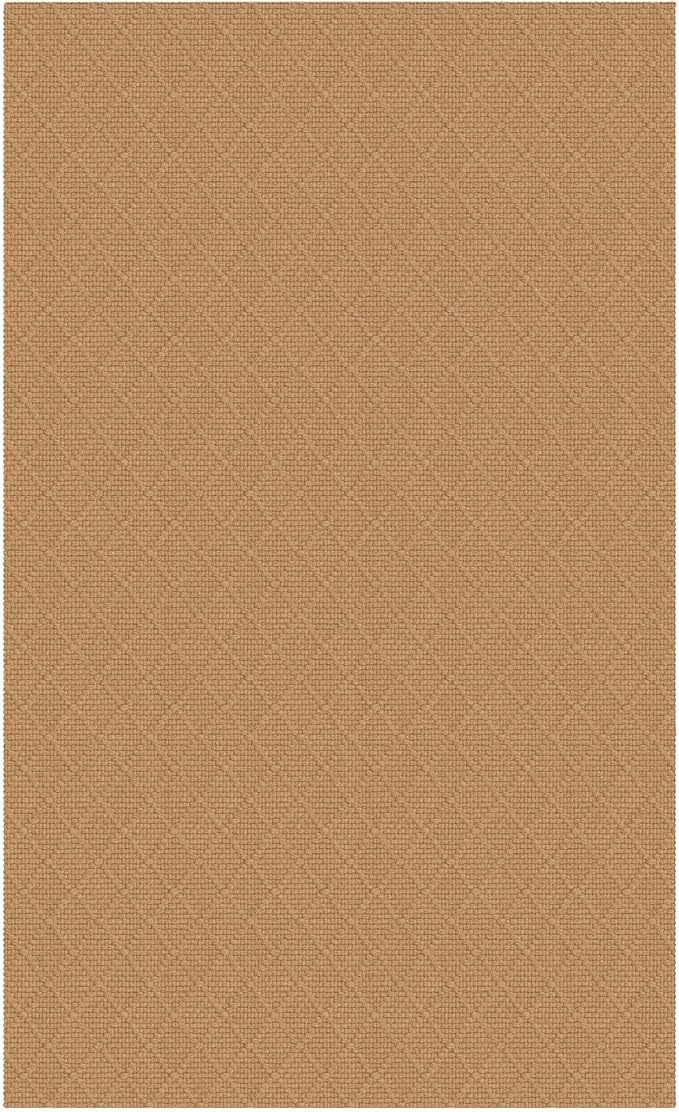 KOZYFLY Washable Entryway Rug 3x5 Ft Area Rugs Cotton Rubber Backed Throw Rugs Indoor Door Mat Floor Carpet for Front Entrance Bathroom Kitchen Living Room Kitchen Rugs Braided, Warm Tan