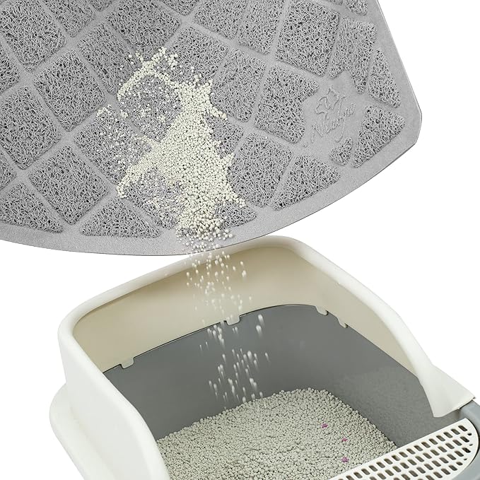 Niubya Premium Cat Litter Mat, Litter Box Mat with Non-Slip and Waterproof Backing, Litter Trapping Mat Soft on Kitty Paws and Easy to Clean, Cat Mat Traps Litter from Box