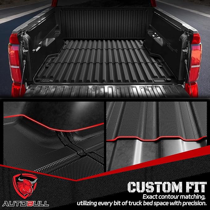 Truck Bed Mat Bed Liner Fit for Toyota Tundra Accessories CrewMax 2022-2026 5.5FT (Not Fit Drop-in Liners), Vehicle Truck Bed Liner Custom Fit All Weather Protection TPE Pickup Car Bed Mat