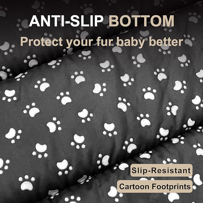Dog Bed Mat, Reversible Dog Crate Pad with Washable Kennel Mat and Soft Foam, Flat Pet Bed for Dogs & Cats, for Crates Carriers & Travel (Light Brown, 28" L*16" W*1.5" Th)