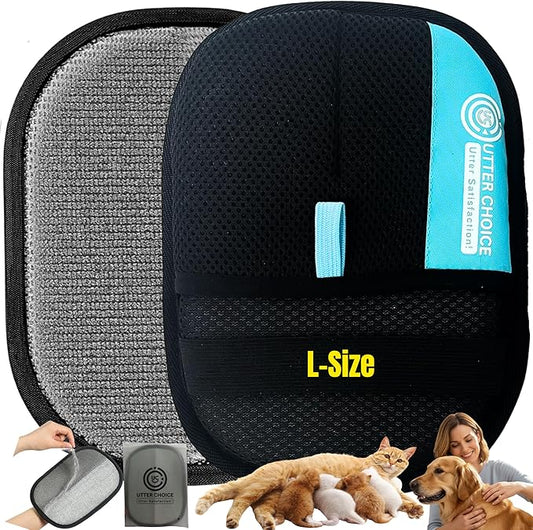 Magic Brush Pet Hair Removal Glove for Dogs & Cats – Upgraded 2025 Reusable Electrostatic Grooming Mitt | Magic Dog Hair Remover Glove for Clothing, Couch,