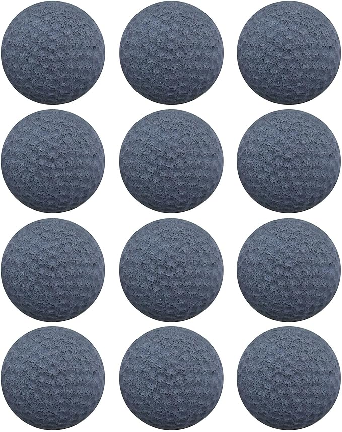 GINFH Cat Golf Balls for Indoor Cats Toy Ball Kitten Toys Interactive Cat Ball Sponge Foam Sponge Soccer Balls (Black)