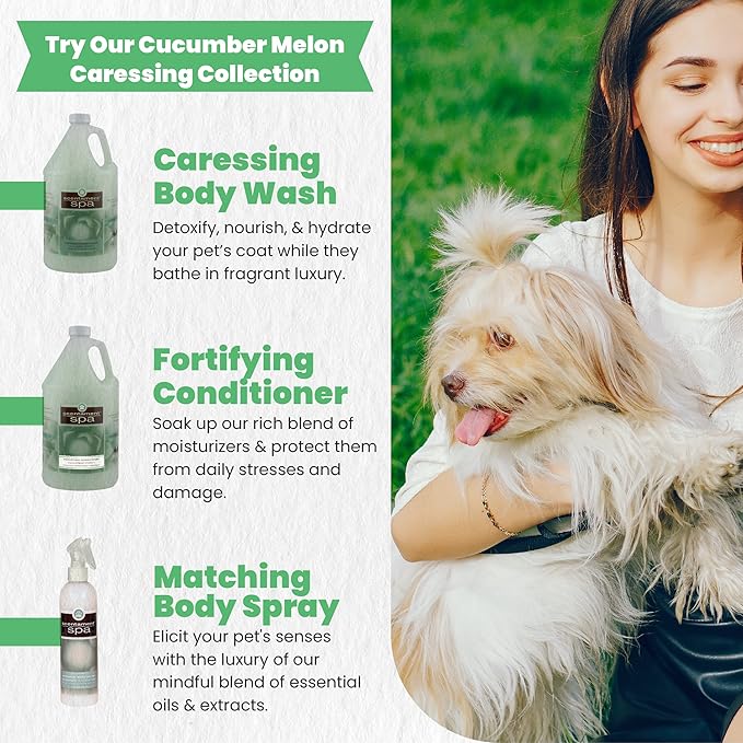 Best Shot Scentament Spa Botanical Body Splash, Body Spray For Pets, Cat And Dog Cologne Spray, Cucumber Melon, 8 Oz.