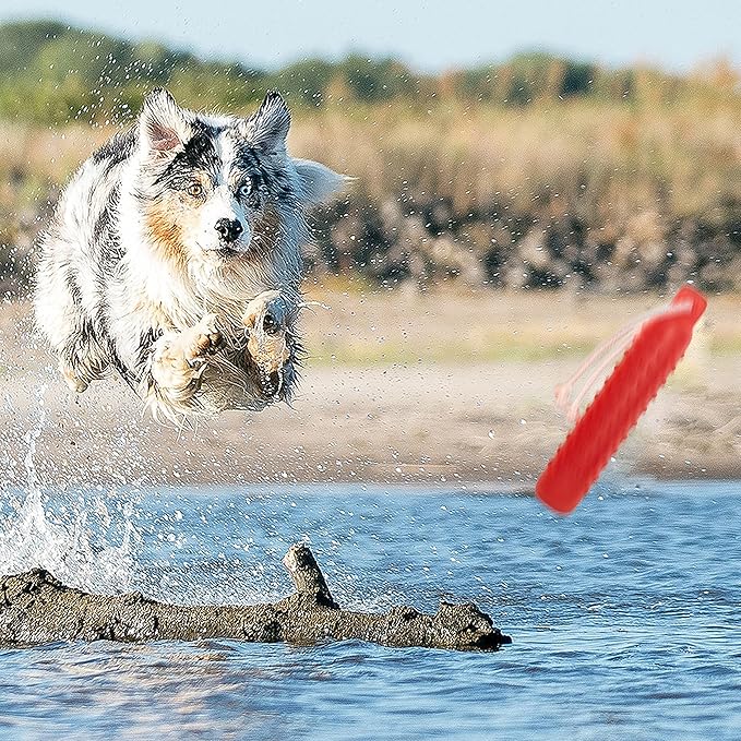 Dog Float Toy - Interactive Training Bumper & Fetching Retrieving Dog Water Toys Dummy Outdoor - Lightweight for Float on the Water Pool Fetch Rope Dog Toys for Small, Medium, Large Dogs