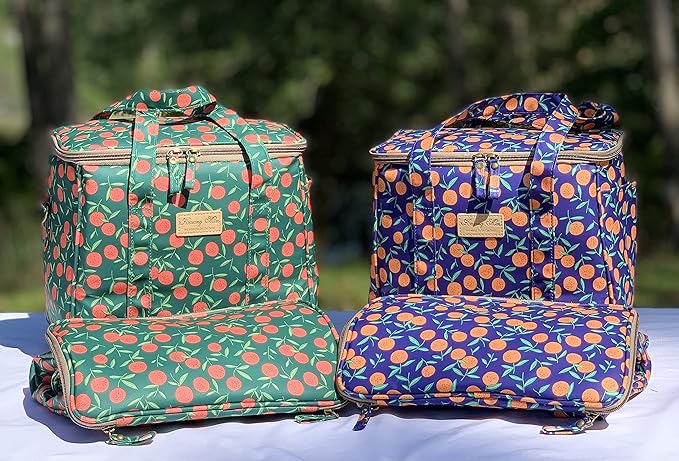 Kwang Min Insulated Insulated Cooler Bag,Reusable Large Lunch Bag for Women, Great for Outdoors,Camping,Party,Premium Quality,Adjustable Strap,Foldable