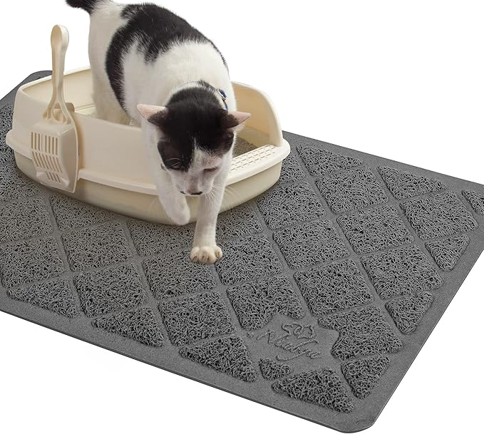 Niubya Premium Cat Litter Mat, 23" Long x 14" Wide, Non-Slip and Waterproof Design, Soft on Paws, Easy to Clean