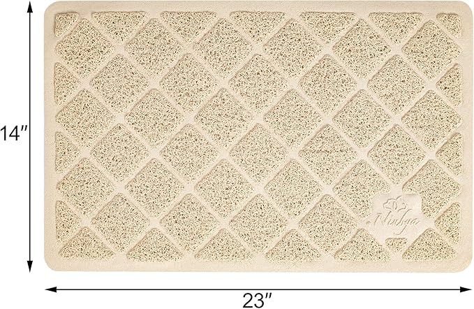 Niubya Premium Cat Litter Mat, Litter Box Mat with Non-Slip and Waterproof Backing, Litter Trapping Mat Soft on Kitty Paws and Easy to Clean, Cat Mat Traps Litter from Box