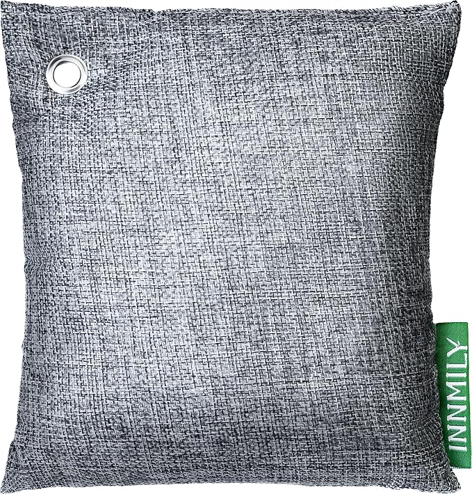 Activated Charcoal Odor Absorber, Large 500g w Hooks Nature Odor Remover for Strong Odor, Bamboo Charcoal Air Purifying Bags, Odor Eliminator for Home Car Closet Pet, Smoke Deodorizer