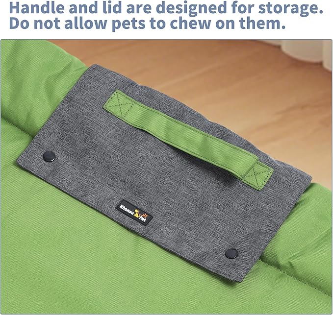 KHONSU PET Dog Travel Mat for Camping Portable Waterproof Lightweight & Outdoor Easy Clean Pad Foldable into Compact Carry Bag (Medium Sized up to 35 lbs)